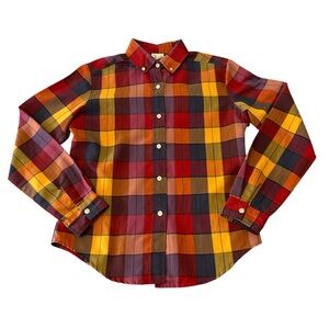 Vintage Rainbow Plaid Button Down Shirt